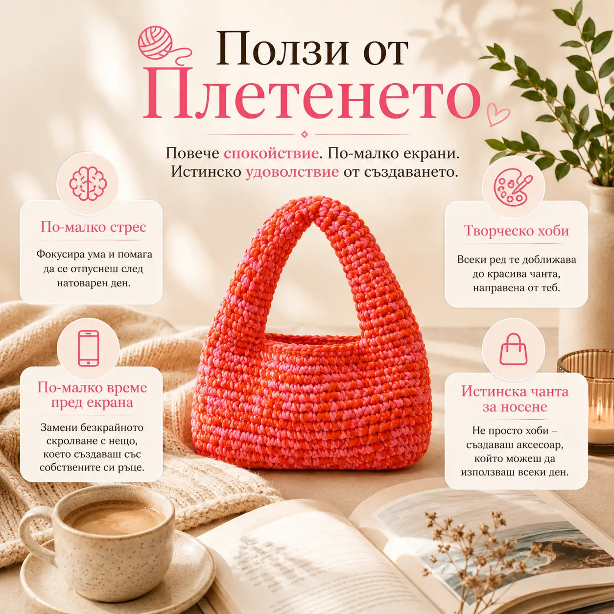 Комплект за Плетене на Чанти